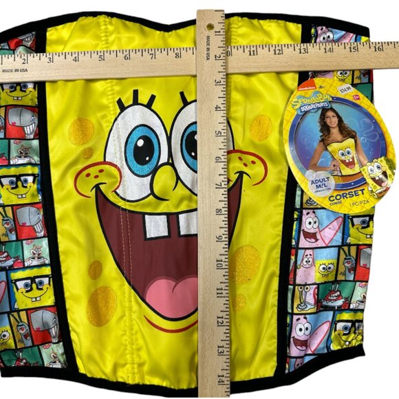 SpongeBob SquarePants Corset Bustier Halloween Costume Cosplay Adult NWT - Picture 7 of 9
